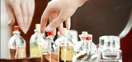 woman selecting perfume